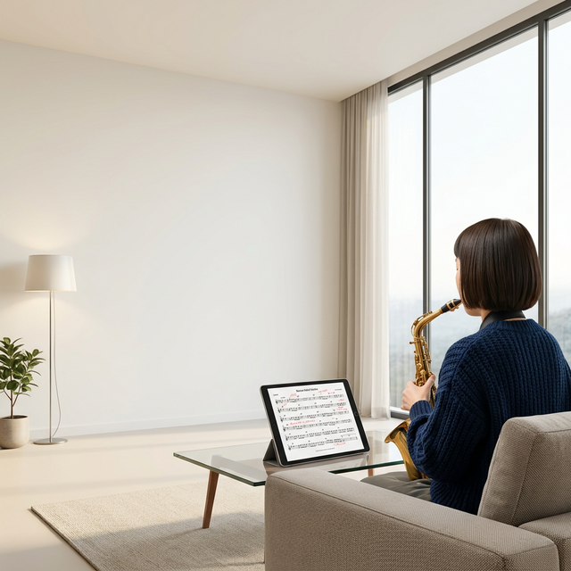 ジャズアドリブ練習風景